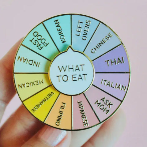 What To Eat Enamel Spinning Pin