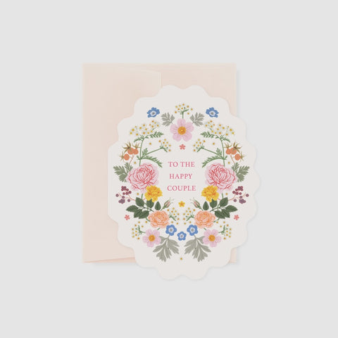 To The Happy Couple Die Cute Floral Card