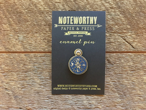 Compass Enamel Pin Note