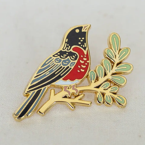 Robin Enamel Pin