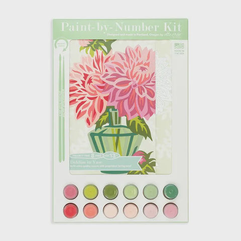 Dahlias In Vase Paint By Number Kit