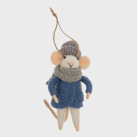 Cozy Cora Mouse Ornament