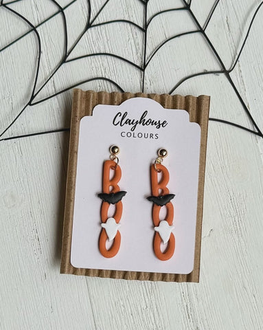 Boo Orange Earrings