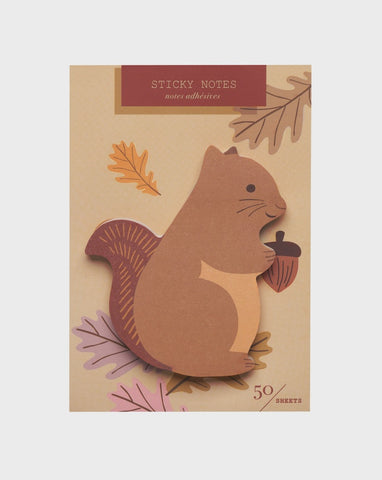Squirrel Die Cut Sticky Notes