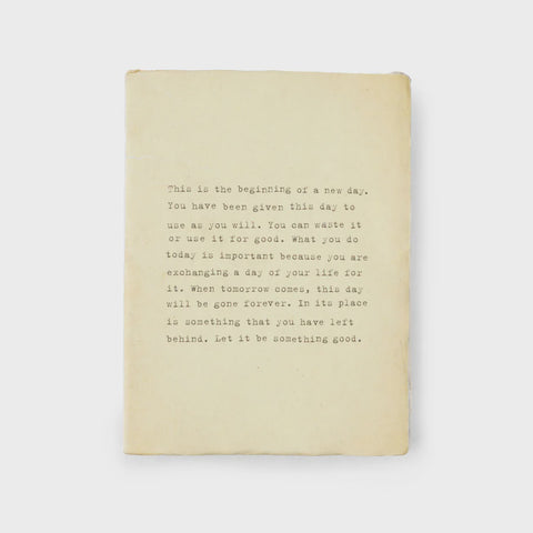 Deckled Edge Notebook - This Is The Beginning - 6x8