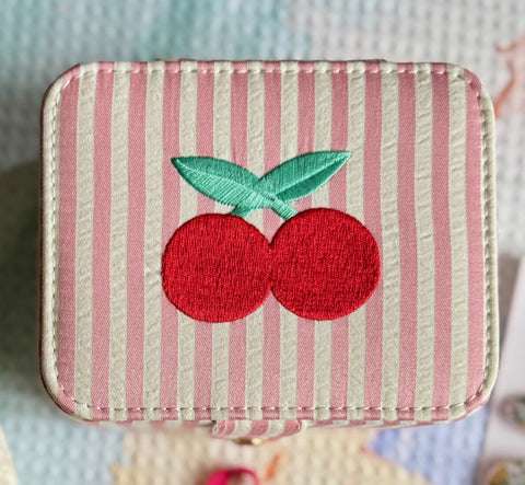 Stripe Cherry Jewelry Box