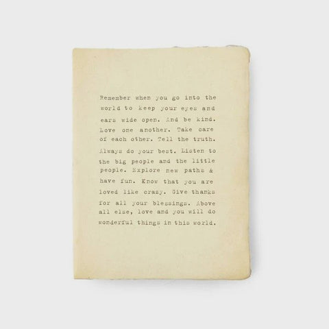 Deckled Edge Notebook - Remember When - 6x8