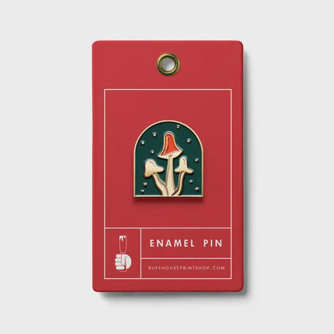 Mushroom Enamel Pin Ruff