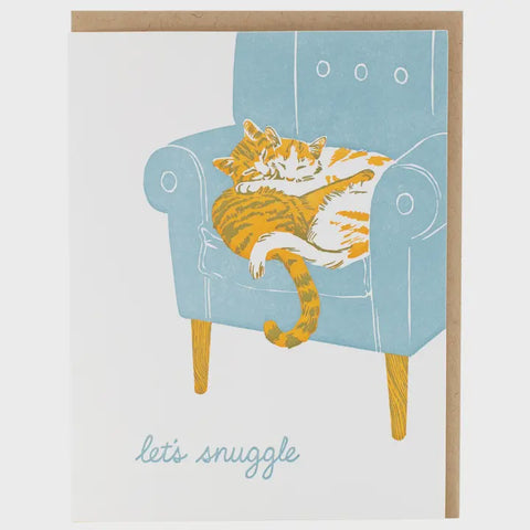 Let's Snuggle Cat's Love Card