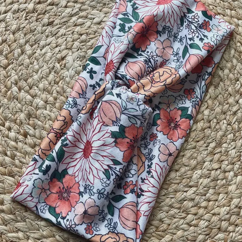 Floral Mix Knit Twist Headband