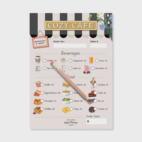 Cozy Cafe Tiny Town Play Notepad