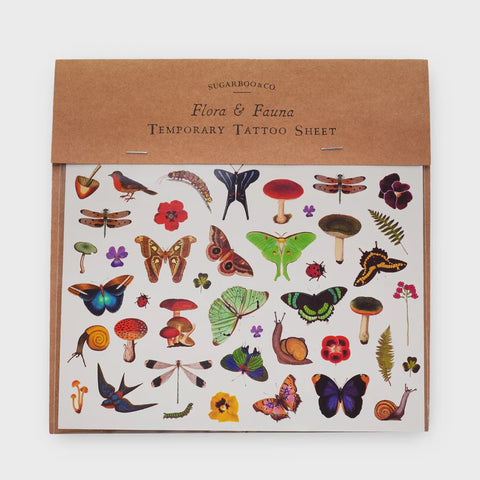 Flora and Fauna Temporary Tattoos 6x8