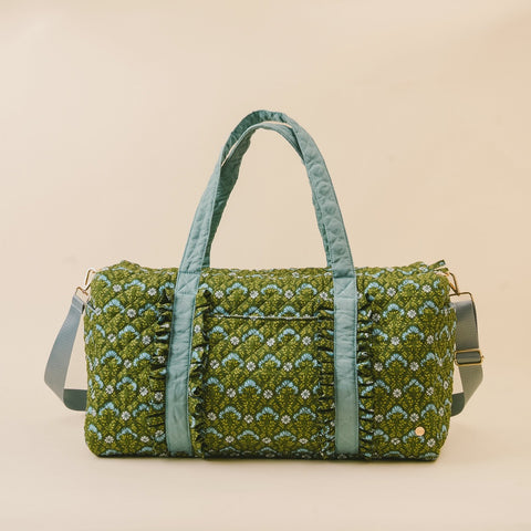 On-the-Go Quilted Weekender Bag-Everbloom Forest Green