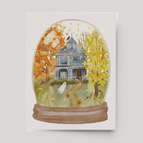 Fall Victorian Halloween Card