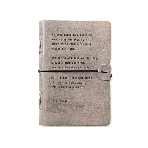 A A Milne Leather Journal With Band