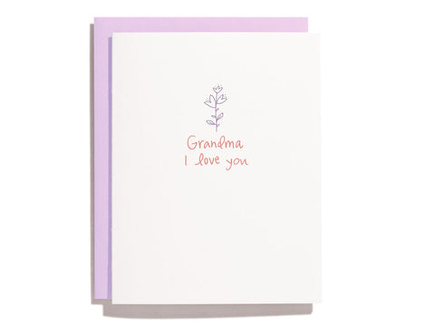 Grandma I Love You Flowers Card
