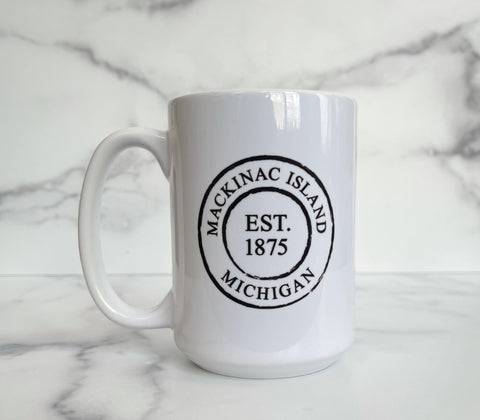 Mackinac Island Circle Stamp Mug