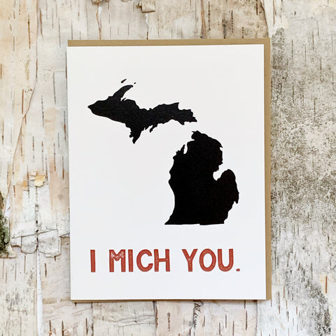 I Mich You BoxBerry Card