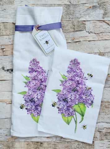 Lilac Sprig Bee Towel Set